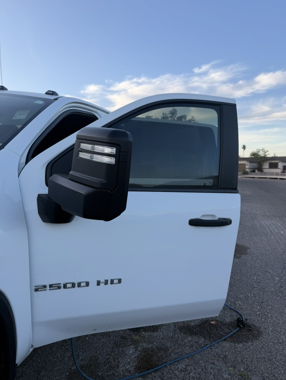 Chevy Silverado 2500HD front view with dark tint