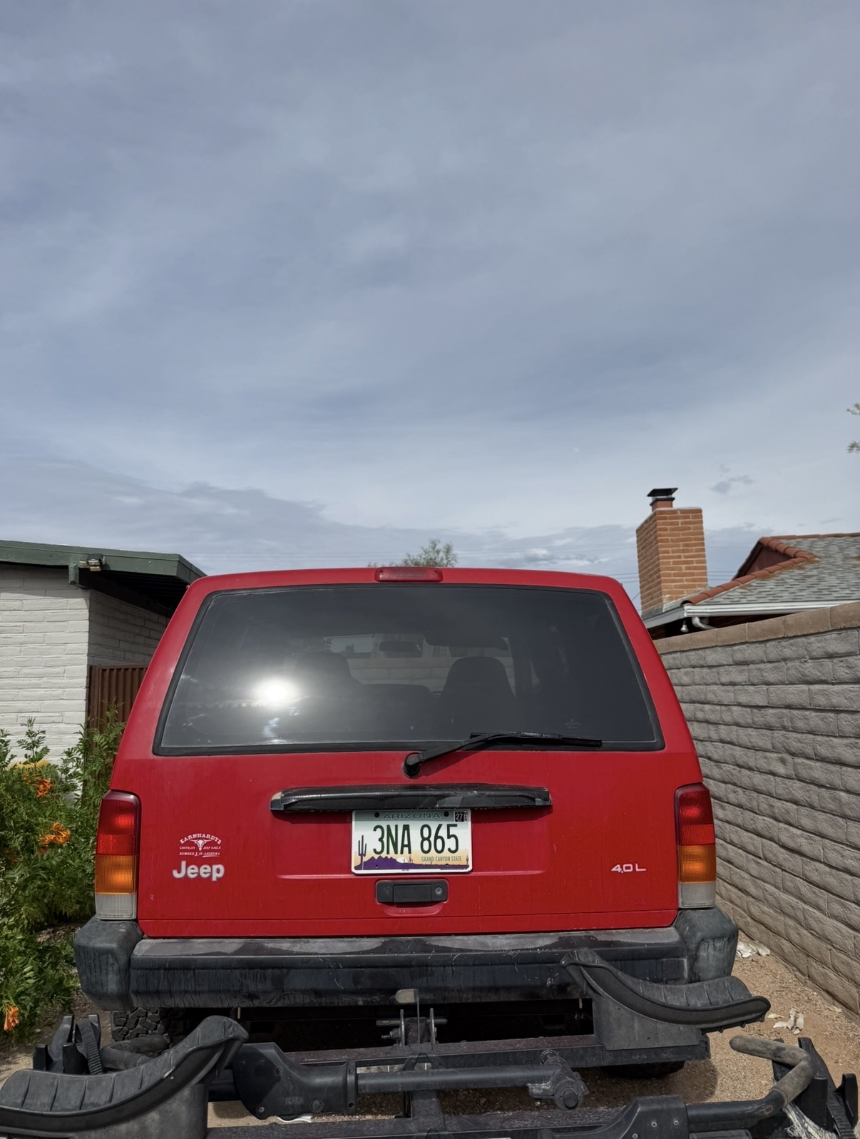 Jeep Cherokee rear view with tint installed